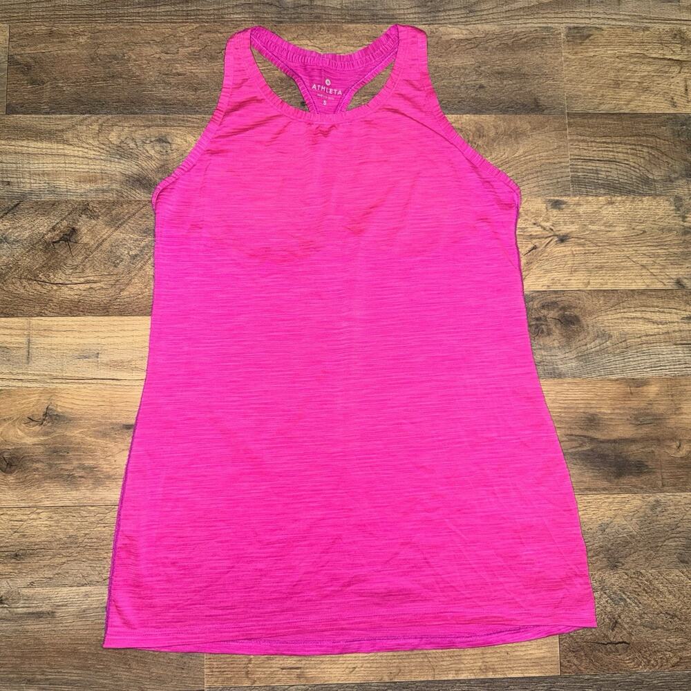 Athleta High Neck Shadow Stripe Chi Tank Women's Size S